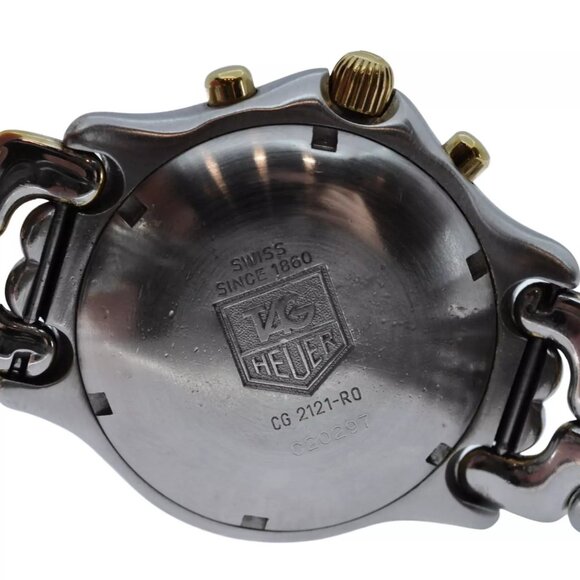 Tag Heuer Men's Link SEL 39mm Two Tone Automatic Chronograph Watch CG2121-R0! - Picture 10 of 10